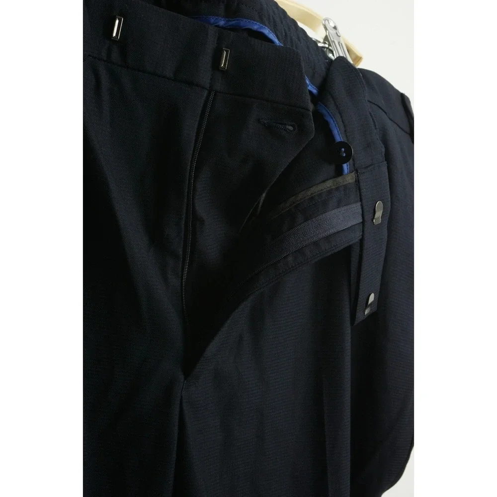 New Kenneth Cole Techni-Cole Men's 42 x 33 Navy Blue Micro‎ Check Suit Pants